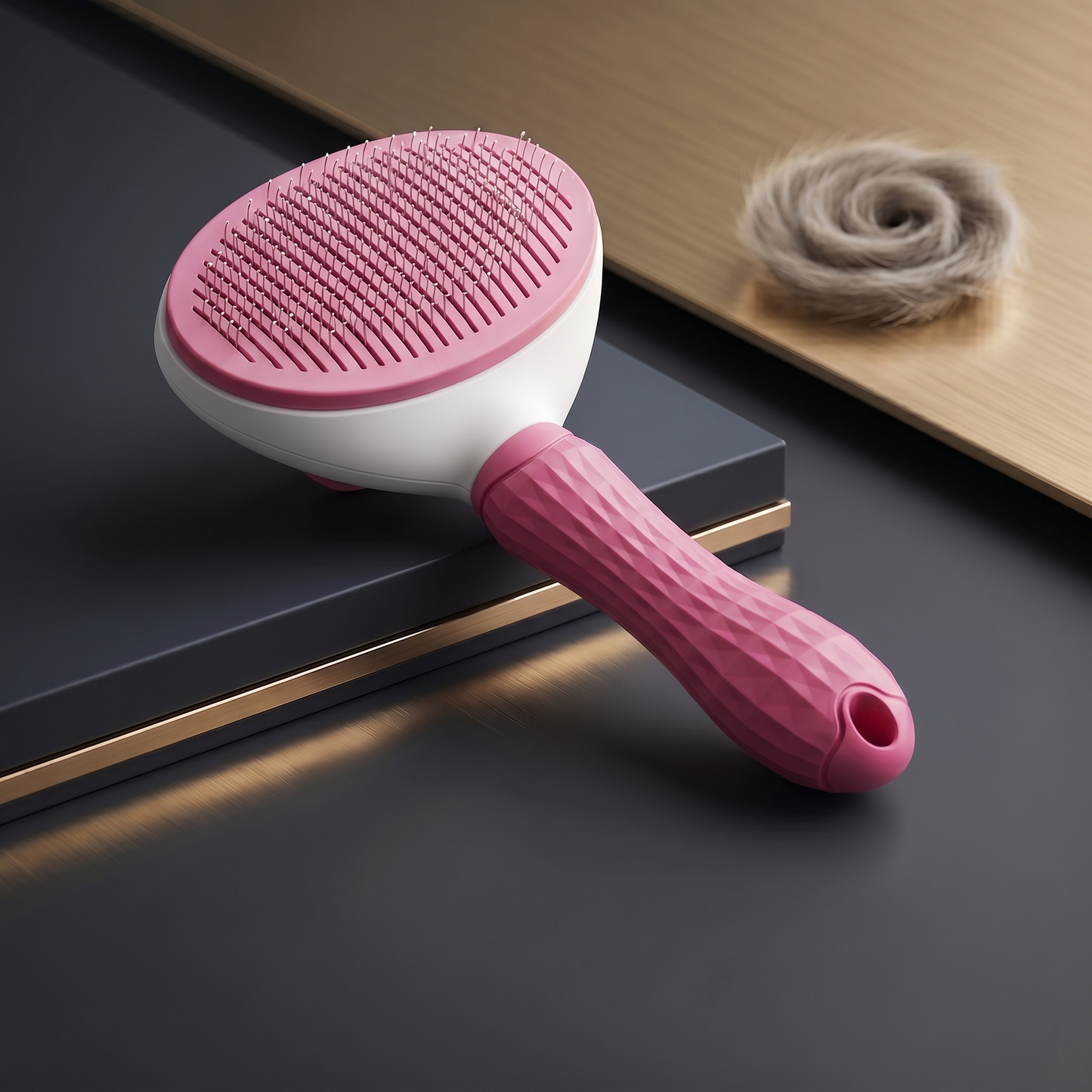 Brosse de Toilettage Autonettoyante pour Chat & Chien – Anti Poils et Démêlage